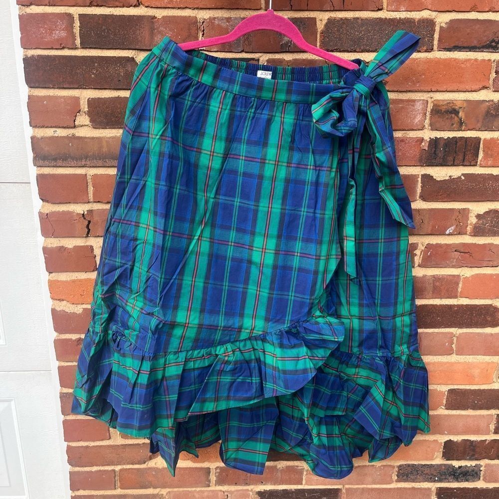 J Crew Tartan Wrap Midi Skirt NWT - Picture 9 of 9